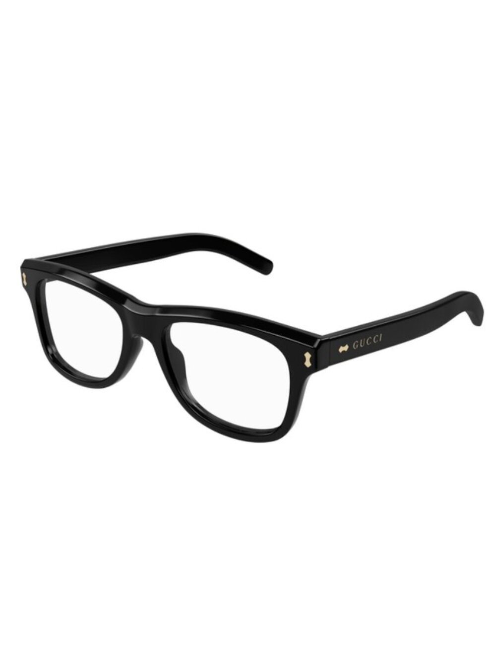 NEW GUCCI EYEGLASSES, BLACK UNISEX RECTANGLE EYEWEAR GUCCI GG1526O 005